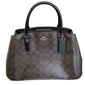 Coach Margot Carryall Signature Canvas Purse Crossbody Brown/Black F58310 NWOT